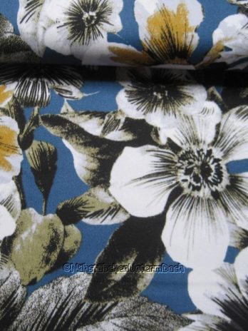 Elastischer Baumwollsatin-Druck