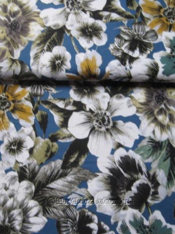 Elastischer Baumwollsatin-Druck