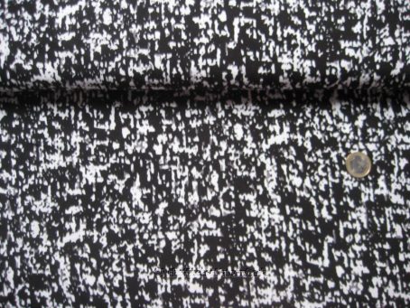 Viskose Druck schwarz weiß
