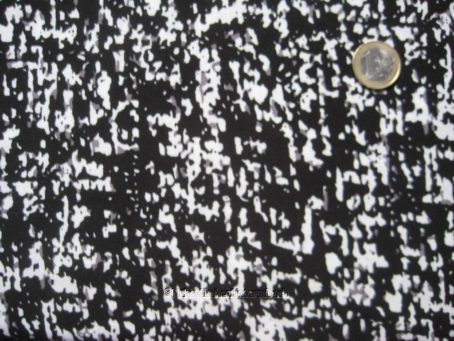 Viskose Druck schwarz weiß – Bild 2